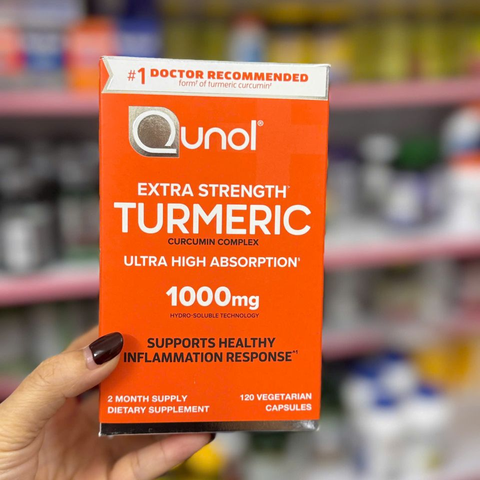 Viên Uống Tinh Chất Nghệ Qunol Extra Strength 1000mg - Giảm Viêm, Hỗ Trợ Xương Khớp, Bổ Sung Sức Khỏe Toàn Thân - 120 Viên