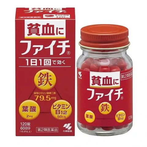 Viên uống bổ máu Kobayashi 120 viên của Nhật Bản, hỗ trợ cải thiện đồng thời ngăn ngừa tình trạng bị th.i.ếu m.áu.
