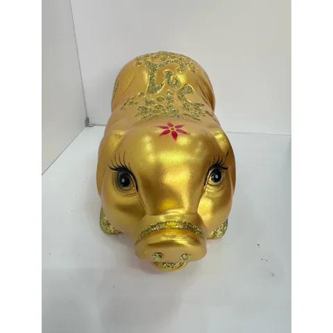 Heo đất tiết kiệm Ngọc Trinh nhũ vàng