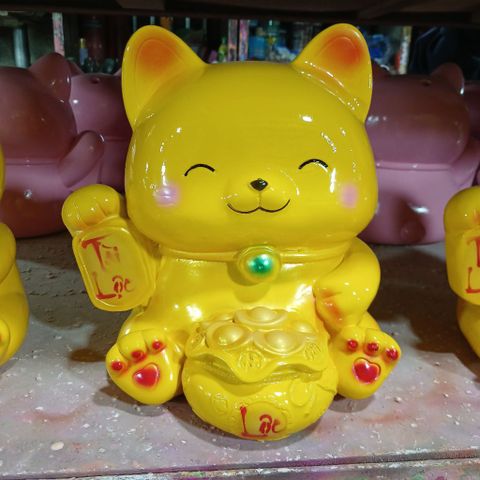 Heo đất tiết kiệm mèo tài lộc