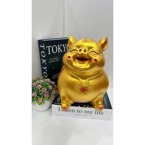 Heo đất cánh tiên chữ lộc in
