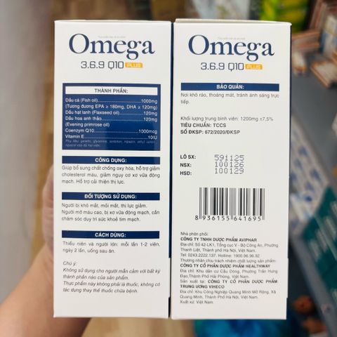 Omega 3 6 9 Q10 Plus - giảm lão hóa, tăng thị lực