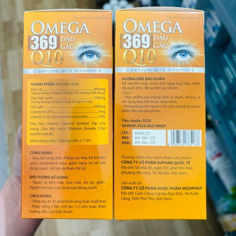 Omega 3 6 9 Q10 Plus - giảm lão hóa, tăng thị lực