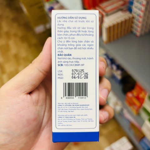 (Hàng Giga Đức) Xịt GIGA OB thơm giày, khử mùi hôi chân cho trẻ nhỏ từ 6 tuổi