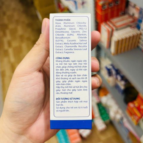 (Hàng Giga Đức) Xịt GIGA OB thơm giày, khử mùi hôi chân cho trẻ nhỏ từ 6 tuổi