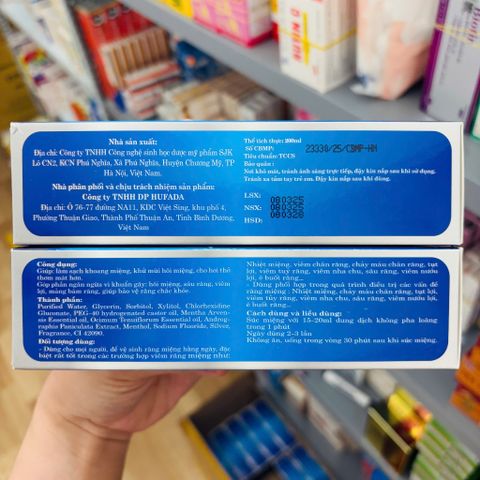 Nước súc miệng thảo dược Hura Cool 200ml - giảm viêm nướu sâu răng nhiệt miệng