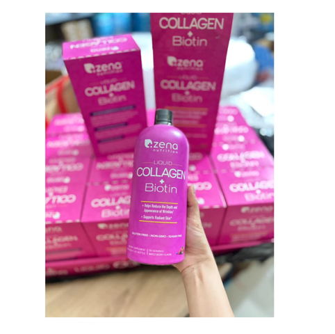Nước uống đẹp da Collagen + Biotin Zena Liquid 900ml của Mỹ
