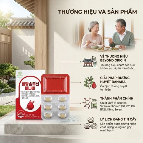[Beyond Origin] Viên Uống Cân Bằng Đường Huyết Blood Suger Solution Banaba