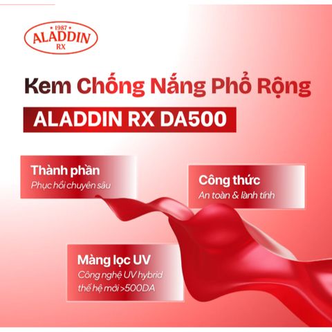 Kem chống nắng phổ rộng Aladdin Rx DA500 SPF 50+/ PA++++