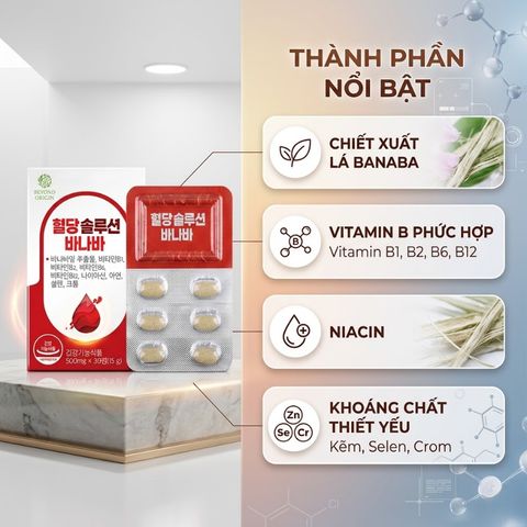 [Beyond Origin] Viên Uống Cân Bằng Đường Huyết Blood Suger Solution Banaba