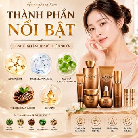 [Hwanghoozihwa] Mỹ Phẩm Thảo Dược Set Premium 6 Loại