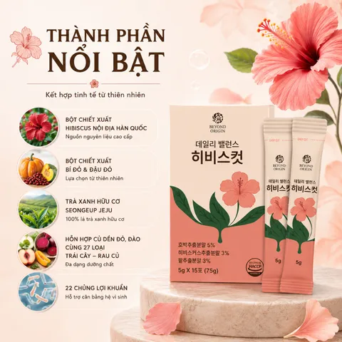 [Beyond Origin] Trà Detox Giảm Cân Hibiscus Daily Balance