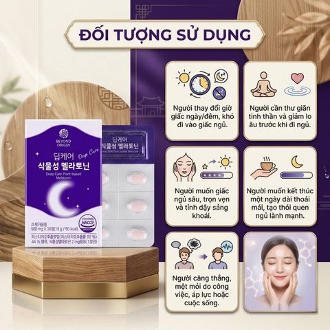 [Beyond Origin] Viên Hỗ Trợ Giấc Ngủ Tự Nhiên Melatonin DeepCare