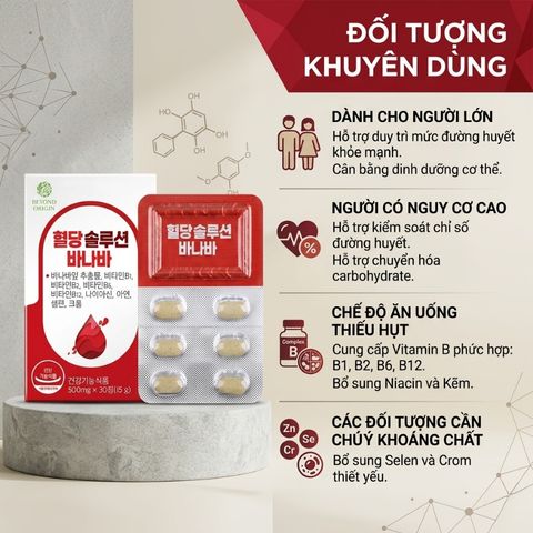 [Beyond Origin] Viên Uống Cân Bằng Đường Huyết Blood Suger Solution Banaba