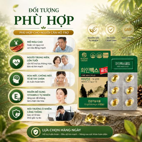 [Beyond Origin] Viên Tinh Dầu Thông đỏ FineMax Gold