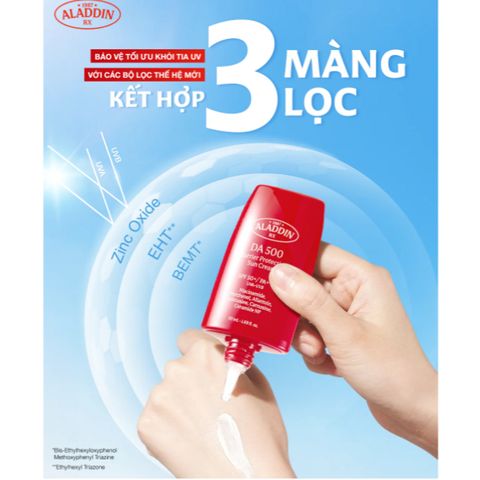 Kem chống nắng phổ rộng Aladdin Rx DA500 SPF 50+/ PA++++