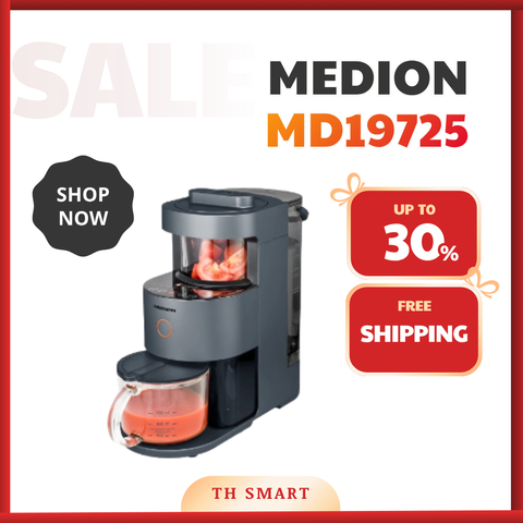 Máy Xay Nấu Sữa Hạt Đa Năng MEDION MD19725 9 Chương Trình Tự Động Vệ Sinh