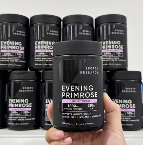 Tinh Dầu Hoa Anh Thảo Sports Research Evening Primrose Oil 90 Viên - Hỗ Trợ Cân Bằng Nội Tiết Tố - Giảm Hội Chứng Tiền Kinh Nguyệt (PMS) & Chăm Sóc Các Vấn Đề Về Da - S/P Chuẩn Mỹ
