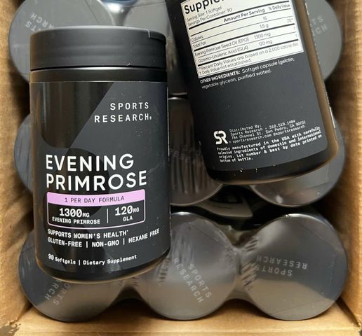 Tinh Dầu Hoa Anh Thảo Sports Research Evening Primrose Oil 90 Viên - Hỗ Trợ Cân Bằng Nội Tiết Tố - Giảm Hội Chứng Tiền Kinh Nguyệt (PMS) & Chăm Sóc Các Vấn Đề Về Da - S/P Chuẩn Mỹ