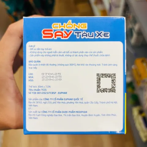 Nước uống giảm say tàu xe thảoo dượcc