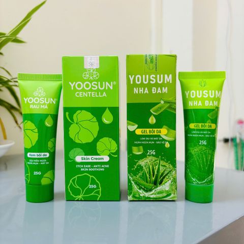Bộ đôi Yoosun Rau Má - Yousum Nha Đam cho làn da dịu mát
