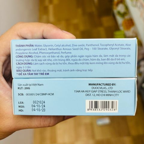 Bôi hăm tả dưỡng ẩm da cho bé