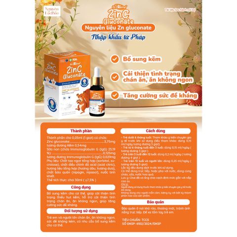 Kẽm hữu cơ nhỏ giọt Mr.Squirrel - ăn ngon tăng đề kháng cho bé