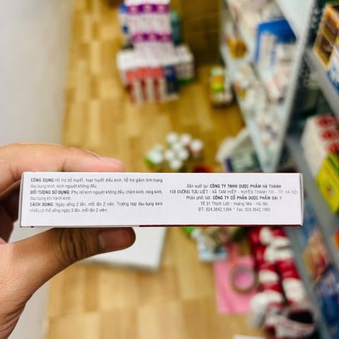 VIÊN ÍCH MẪU Hà Thành - bổ huyết điều kinh 20 viên