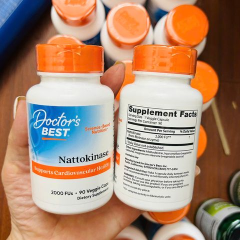 Ngừa tai biến thuần chay Doctor's Best Nattokinase USA 90 viên