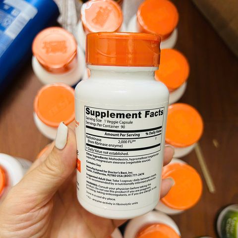 Ngừa tai biến thuần chay Doctor's Best Nattokinase USA 90 viên
