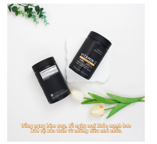 Viên Uống Bổ Sung Vitamin C Sports Research 1000mg - Hỗ Trợ Miễn Dịch, 180 Viên