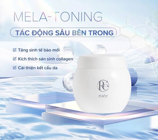 Kem dưỡng sáng da mờ thâm nám Ruee Mela Toning Cream 50ml [hàng nhập khẩu]