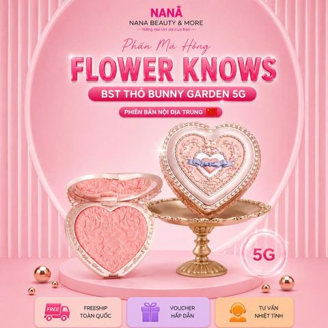 NEW - Má Hồng BST Thỏ Bunny Garden Flower Knows - Nana Shop