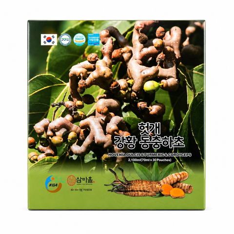 Nước Mát Gan Nghệ Vàng Đông Trùng Hạ Thảo KGA Hovenia Dulcis - Giải Độc, Tăng Cường Chức Năng Gan, Hỗ Trợ Sức Khỏe Dạ Dày 70ml