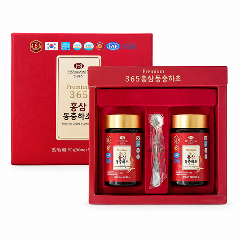 Cao Hồng Sâm Đông Trùng Hạ Thảo 365 Hàn Quốc - Hộp 2 Lọ 240g - Tăng Cường Sức Khỏe, Hỗ Trợ Phục Hồi Sau Khi Ốm