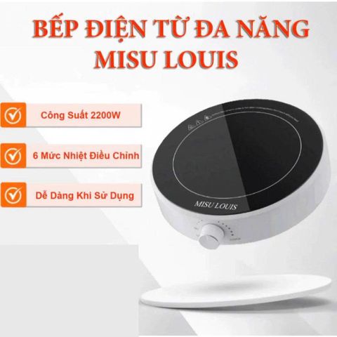 Bếp Từ Tròn Cảm Ứng Đa Năng Misu Louis, 6 Chế Độ Nấu Tiện Lợi sử Dụng