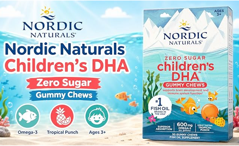 [modoria.] Viên nhai DHA Nordic Naturals DHA Gummy Chews 30 viên Mỹ - Vị trái cây