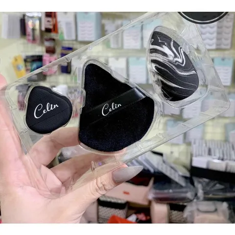 Set 3 Bông Mút Trang Điểm Celin 3 In 1 - Mút Tán Nền Mềm Mại, Tán Đều Kem Nền Và Phấn