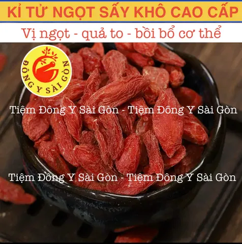 Kỉ Tử Ngọt 100gram - Kỷ tử hữu cơ (kỳ tử thượng hàng, trà đẹp da, sáng mặt, chống lão hóa) - Tiêm Đông Y Sài Gòn