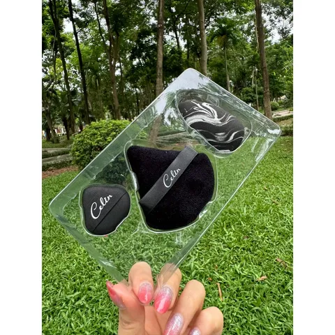 Set 3 Bông Mút Trang Điểm 3 In 1 Celin - Mút Tán Kem Nền Mềm Mịn, Bám Phấn Tốt