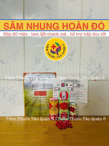 Viên Sâm Nhung Hoàn Đỏ Samyun Wan Chính Hãng - Hộp 20 Viên Sản Phẩm Tốt Cho Sức Khỏe và Tăng Cường Sinh Lực