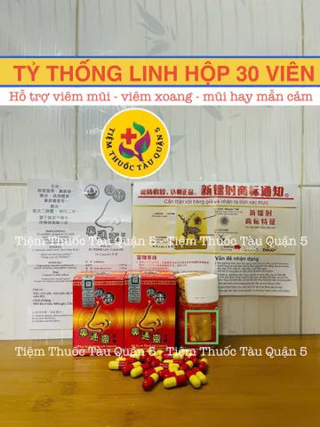Tỷ Thống Linh Hỗ Trợ Viêm Mũi Dị Ứng và Cảm Sổ Mũi  Hộp 30 Viên