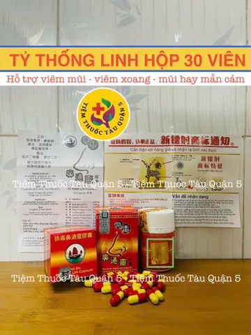 Tỷ Thống Linh Hỗ Trợ Viêm Mũi Dị Ứng và Cảm Sổ Mũi  Hộp 30 Viên