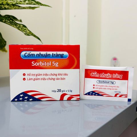 Cốm pha Sorbitol 5g - nhuận tràng, giảm khó tiêu - Hộp 20 gói