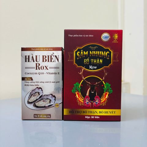 Bộ đôi Hàu Biển - Sâm nhung bổ thận tăng cường sức khoẻ 30 viên
