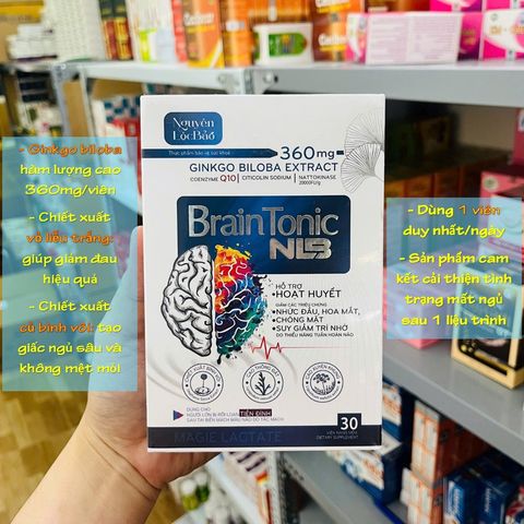 Viên bổ não BRAIN TONIC - hỗ trợ người mất ngủ , tạo giấc ngủ ngon , giảm đau đầu chóng mặt