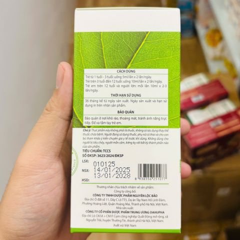 Siro bổ phế giảm ho dùng được cho bé từ 1 tuổi - Siro ho METHORBIMIN