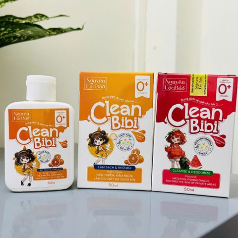 Dung dịch vệ sinh cho bé từ 0 tháng tuổi CLEAN BIBI - hương cam và dưa hấu
