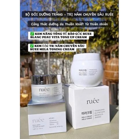 Kem dưỡng trắng da mờ nám Ruee Blanc Peau Vita Tone Up Cream 50ml [hàng nhập khẩu]