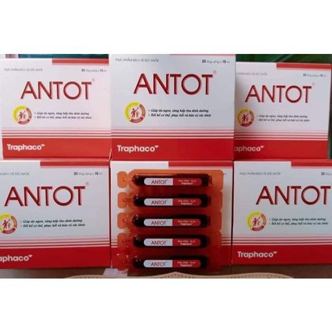 ANTOT Traphaco hộp 20 ống giúp ăn ngon, bổ cơ thể, nâng cao sức đề kháng, thể trạng